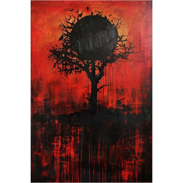 Abstract Canvas of a Tree